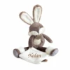 Baby'Nat - Papuche Le Lapin Doudou Mouchoir Marron Blanc 30 Cm 2 Baby'Nat - Papuche Le Lapin Doudou Mouchoir Marron Blanc 30 Cm -Moulin Roty Peluche Boutique 1 2