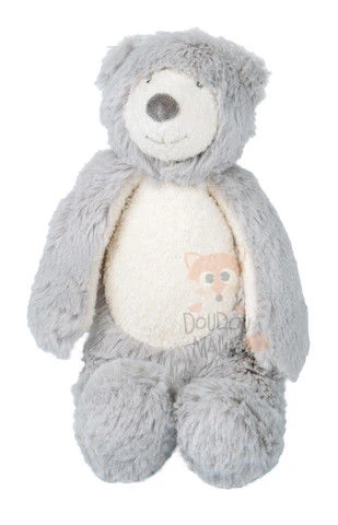 Moulin Roty Collection La Bande à Basile Hochet Doudou Ours Gris Blanc 3 Moulin Roty Collection La Bande à Basile Hochet Doudou Ours Gris Blanc
