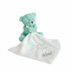 Baby'Nat Doudou Mouchoir Ours Vert Blanc étoile -Moulin Roty Peluche Boutique bn 22