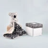 Doudou Et Compagnie - Boh'Aime - Peluche Avec Doudou Koala Noir Blanc Liberty -Moulin Roty Peluche Boutique bohaime2020peluche20avec20koala20noir20blanc20liberty