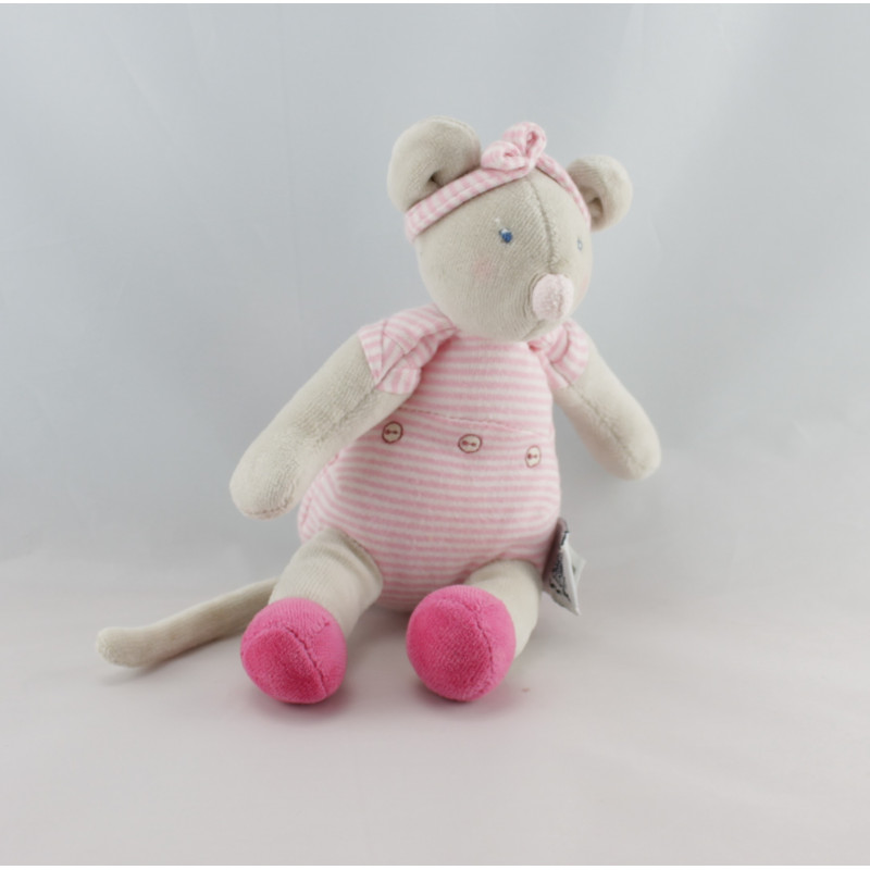 Moulin Roty Peluche Boutique -Moulin Roty Peluche Boutique doudou souris lila patachon rose raye moulin roty