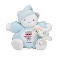Kaloo - Imagine - Doudou Peluche Ours Bleu Blanc 18 Cm