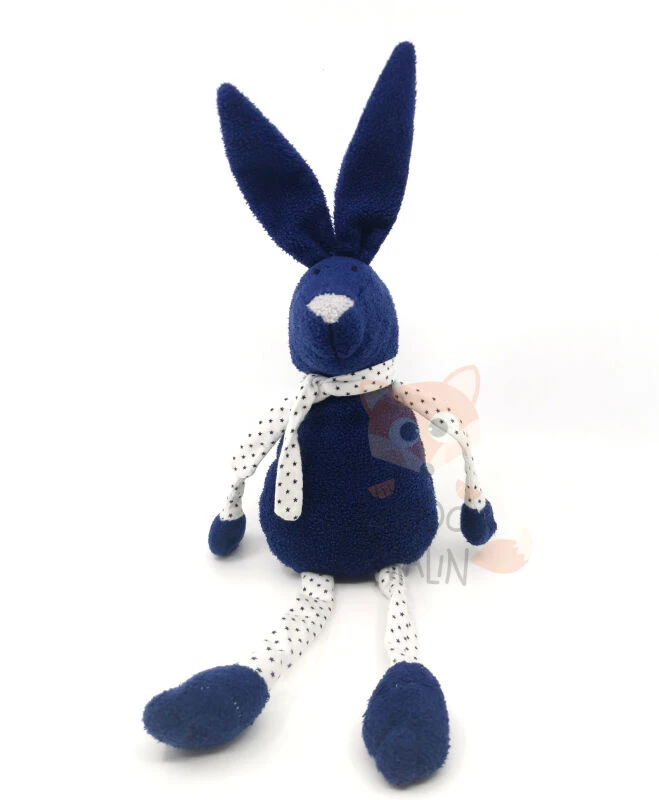 Bout'chou - Doudou Lapin Bleu Blanc étoile 30 Cm 2 Bout'chou - Doudou Lapin Bleu Blanc étoile 30 Cm