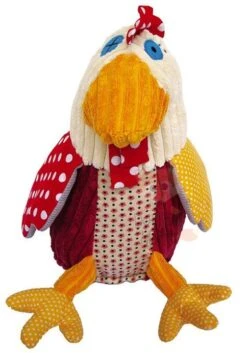 Les Déglingos Chikos La Poule Original Peluche Rouge Jaune