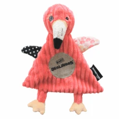 Les Déglingos Flamingos Le Flamant Rose Baby Doudou Plat