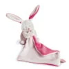 Baby'Nat - Les Layettes - Doudou Mouchoir Lapin Blanc Rose 30 Cm -Moulin Roty Peluche Boutique les20layettes2020mouchoir20lapin20blanc20rose203020cm