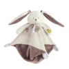 Baby'Nat - Les Layettes - Doudou Plat Lapin Blanc Marron 25 Cm -Moulin Roty Peluche Boutique les20layettes2020plat20lapin20blanc20marron202520cm