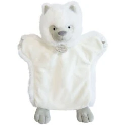 Doudou Et Compagnie - Marionnette Loup Blanc 25 Cm