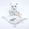 Simba Toys - Doudou Mouchoir Ours Polaire Blanc Gris 30 Cm -Moulin Roty Peluche Boutique mg 7729