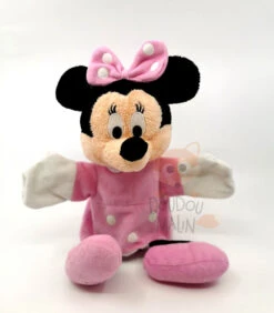 Disney - Minnie La Souris - Marionnette Robe Rose Pois Blanc 25 Cm