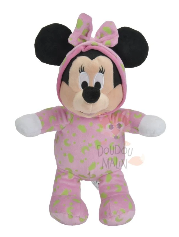 Disney Minnie La Souris Peluche Luminescente Rose Vert Lune Nuage étoile 25 Cm 3 Disney Minnie La Souris Peluche Luminescente Rose Vert Lune Nuage étoile 25 Cm
