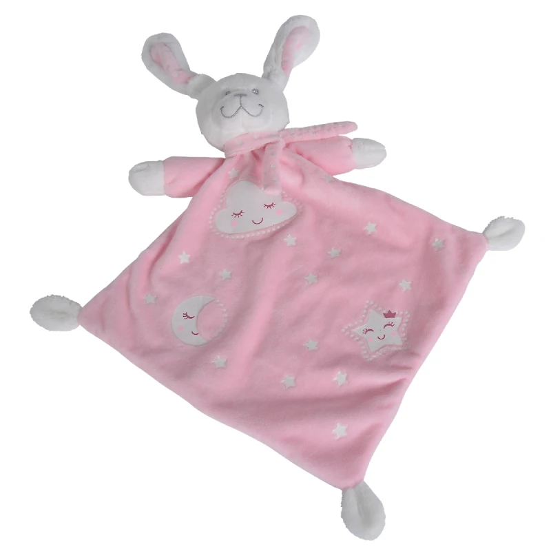 Nicotoy - New Boone Glow Doudou Plat Lapin Rose 40 Cm 4 Nicotoy - New Boone Glow Doudou Plat Lapin Rose 40 Cm – Image 2