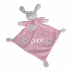 Nicotoy - New Boone Glow Doudou Plat Lapin Rose 40 Cm