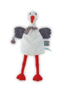 Kaloo Nopnop Doudou Marionnette Cigogne Blanc Gris