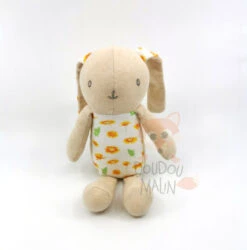 Klorane Doudou Peluche Lapin Beige Fleur Oeko Tex 20 Cm