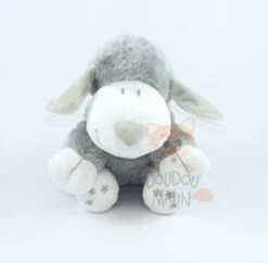 Nicotoy Peluche Doudou Mouton Gris Blanc étoile