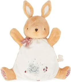 Kaloo - Petites Chansons - Doudou Marionnette Lapin Marron 25 Cm