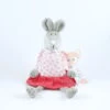Bout'chou Doudou Souris Rose Rose Fleur Gris