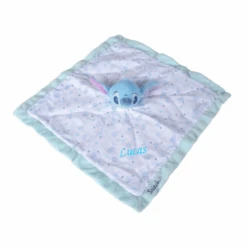 Disney - Stitch Doudou Plat Lange Blanc Bleu 40 Cm