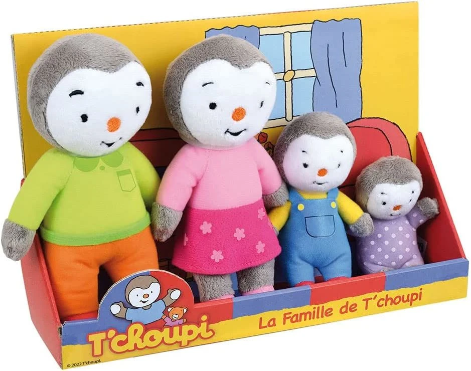 Jemini - T'choupi Coffret 4 Peluches Famille 3 Jemini - T'choupi Coffret 4 Peluches Famille