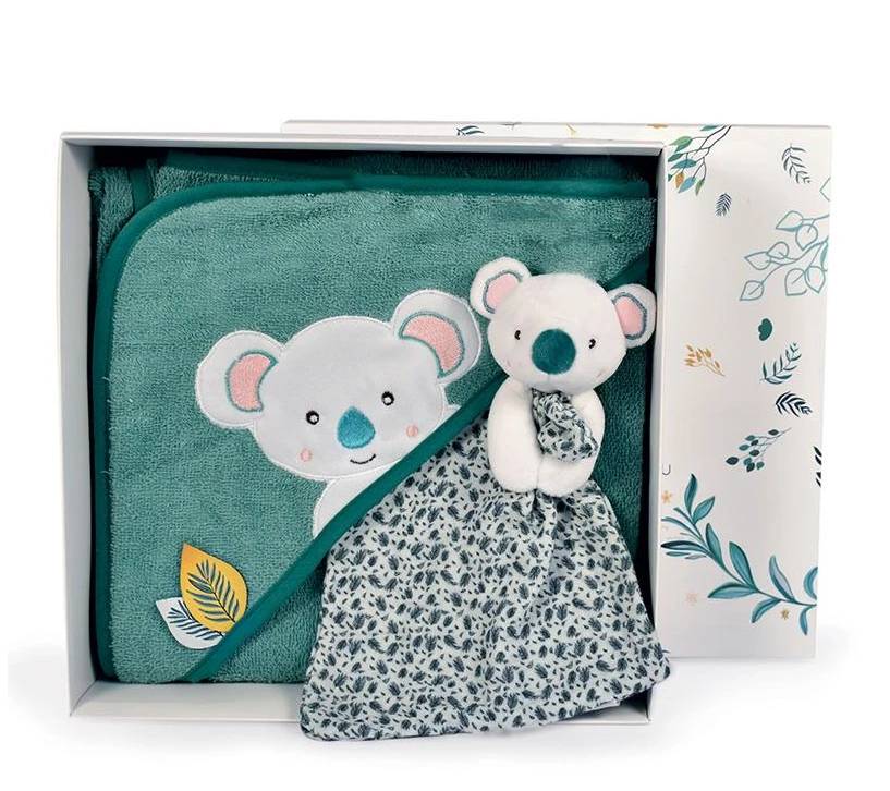 Doudou Et Compagnie - Yoca Le Koala - Set Doudou + Cape De Bain 80 X 80 CM 3 Doudou Et Compagnie - Yoca Le Koala - Set Doudou + Cape De Bain 80 X 80 CM